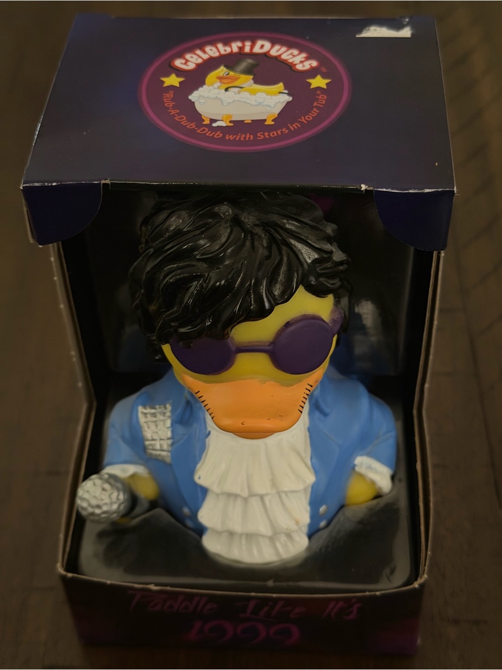 Purple Sunglasses Prince Duck Bath Toy